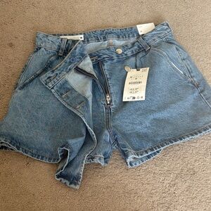 Zara Light Blue Jean Shorts